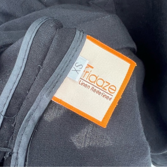 Fridaze Black Linen Tunic XS Luxury Resort wear - Picture 6 of 15